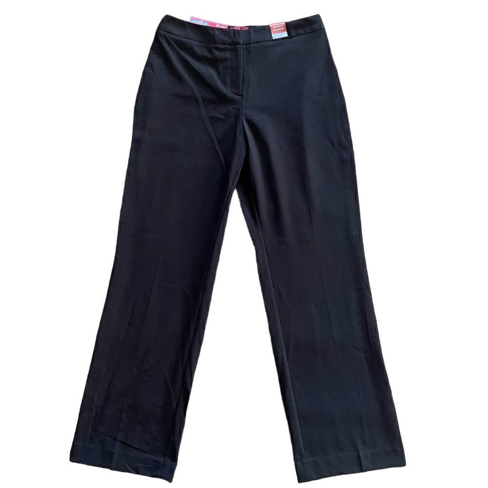 212 Collection Black Classic Fit Straight Leg Career Pants SZ 6P Average BNWT